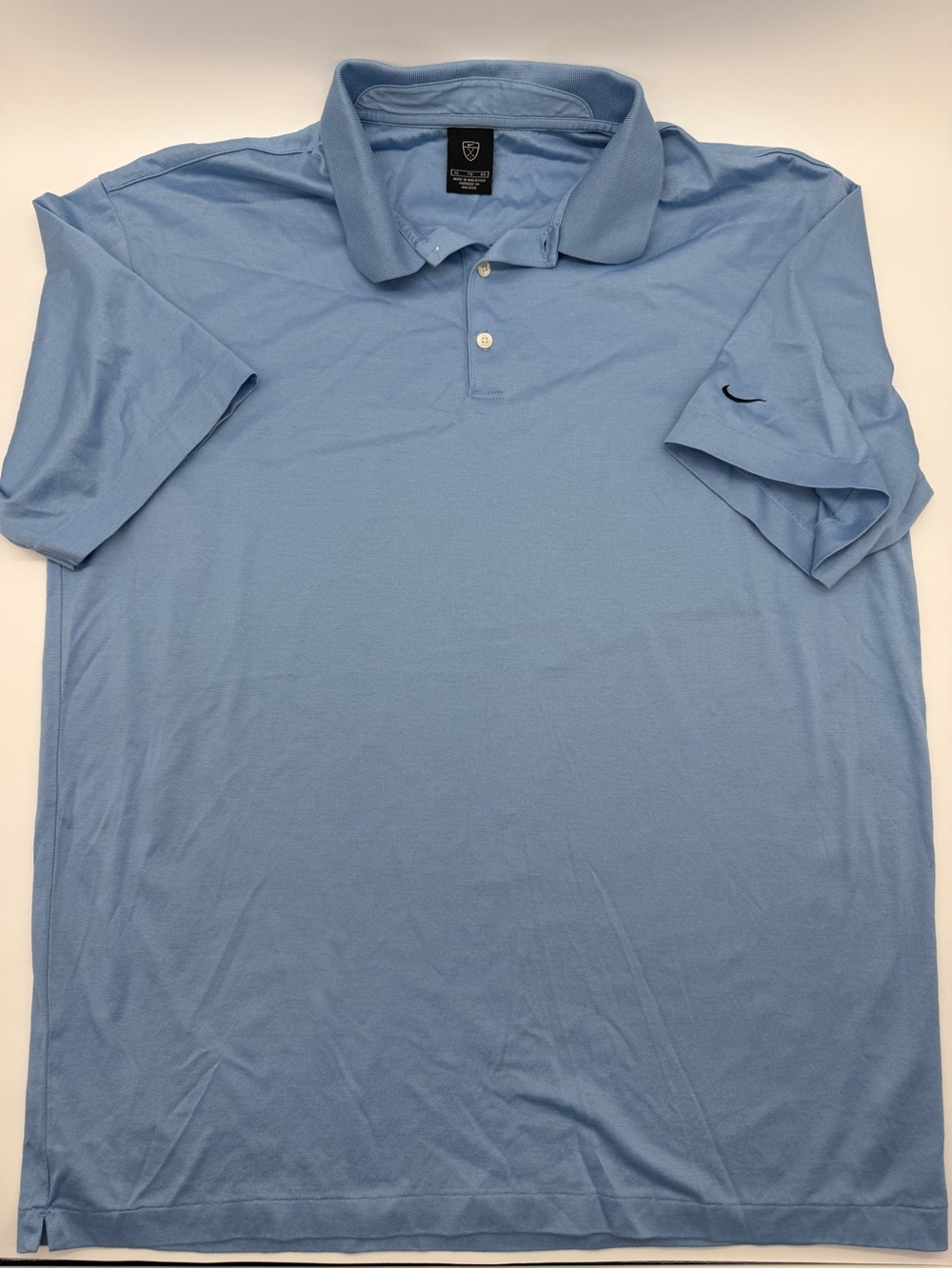Nike Golf Polo Shirt Blue Short Sleeve Men's Size XL Classic Fit 100% Cotton